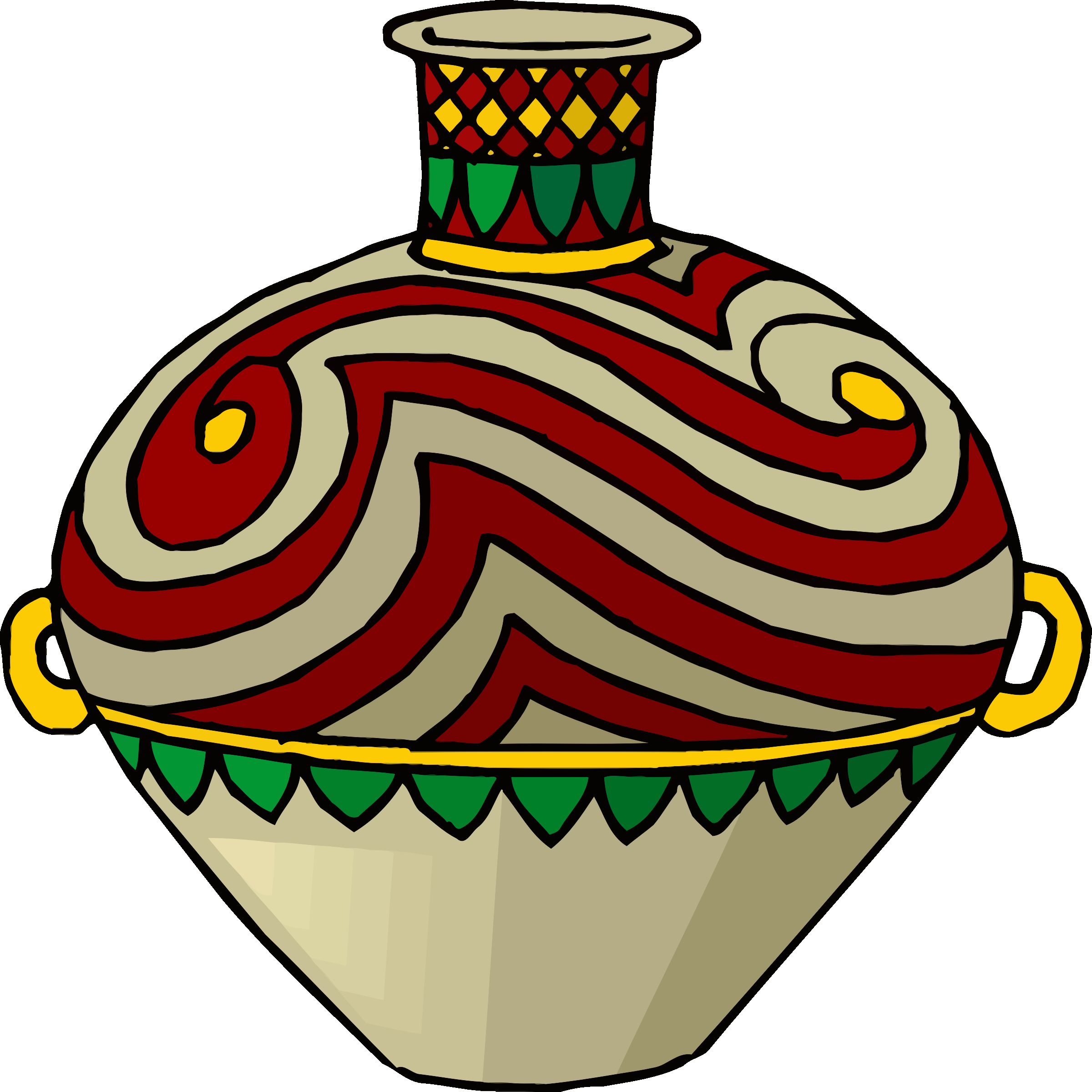 Vase 7 Clip Arts - Banga Clipart - Png Download (2400x2400), Png Download