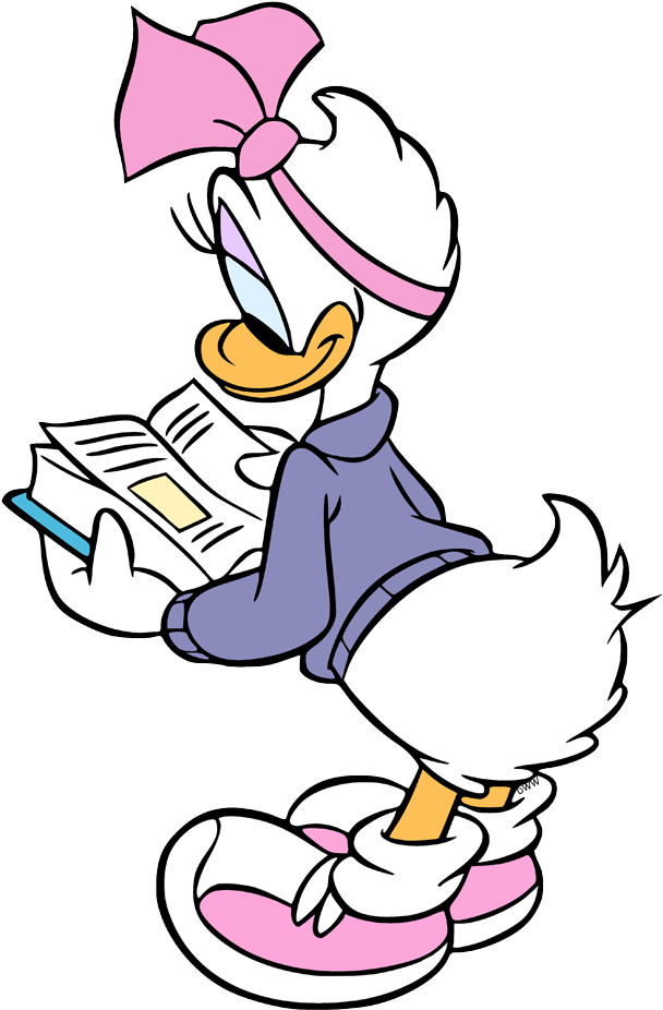 Daisy Duck Going To School Clipart (613x932), Png Download
