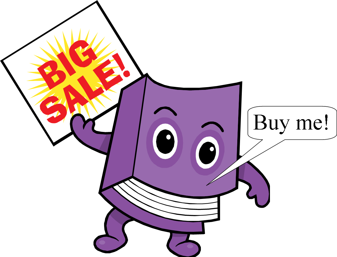 Download Hd Used Book Sale Clipart - Book Sale - Png Download (1136x867), Png Download