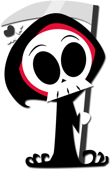 Grim Reaper Clipart Minimalist - Cute Grim Reaper Png Transparent Png (460x700), Png Download