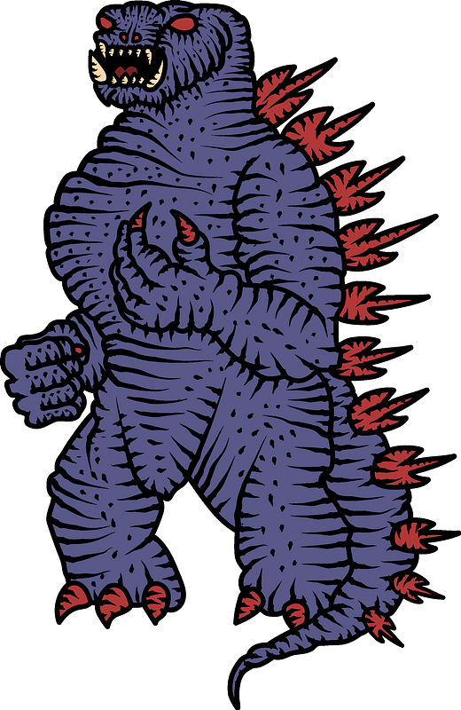 Godzilla Clipart - Cartoon - Png Download (520x800), Png Download