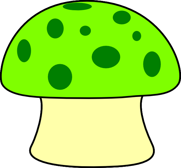 Green Mushroom Clipart - Png Download (600x558), Png Download