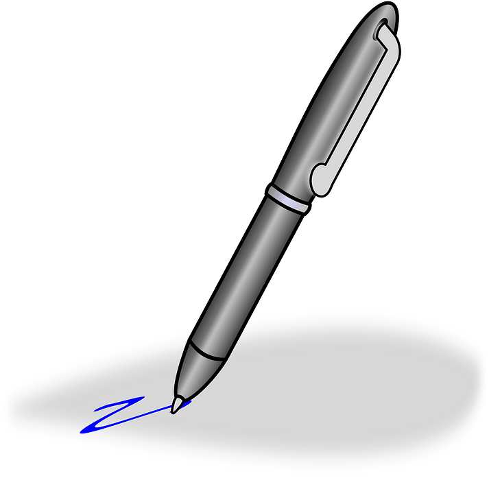 Pen Clipart - Ballpen Clipart Png Transparent Png (800x711), Png Download