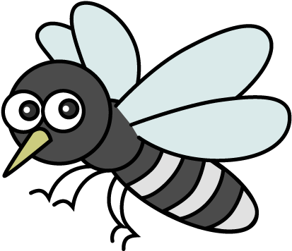 Mosquito Clipart Wing - Cartoon - Png Download (640x640), Png Download