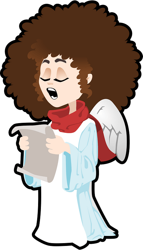Singing Angel Clipart - Angels Sing Png Transparent Png (458x800), Png Download