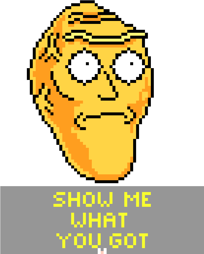 Show Me What You Got Pixel Art Clipart (800x930), Png Download