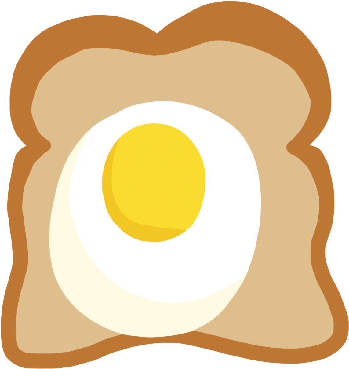 Toast And Eggs Graphic Clipart (1280x1321), Png Download