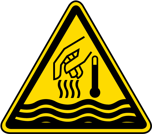 Hot Steam Warning Sign Clipart (600x526), Png Download