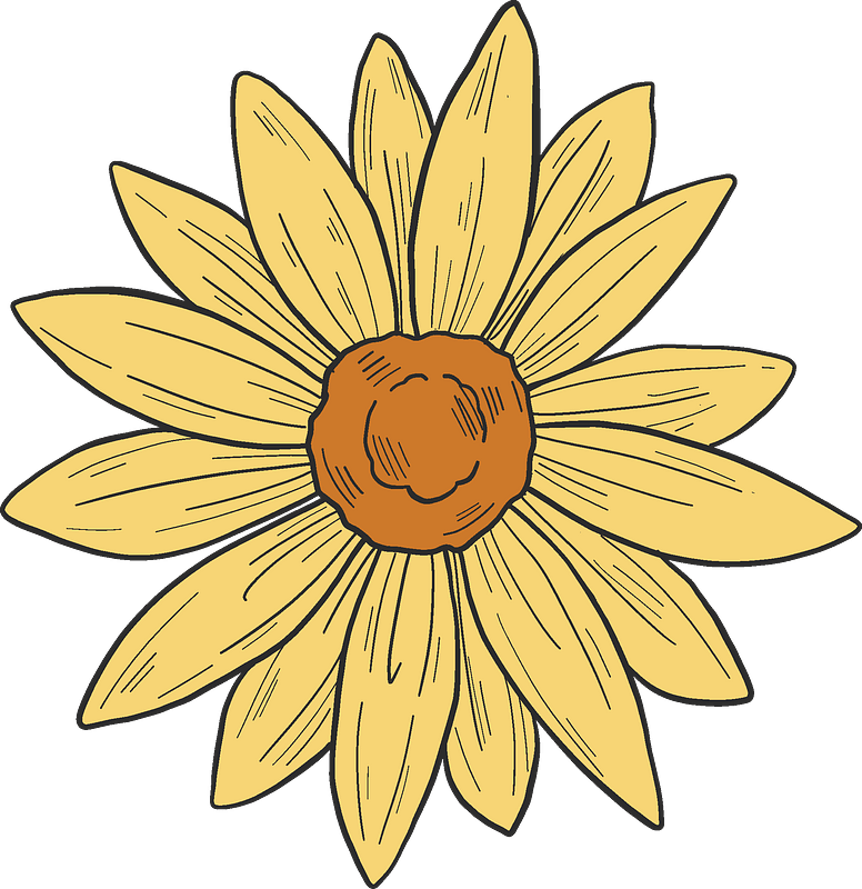 Yellow Flower Clipart - Sunflower - Png Download (776x800), Png Download