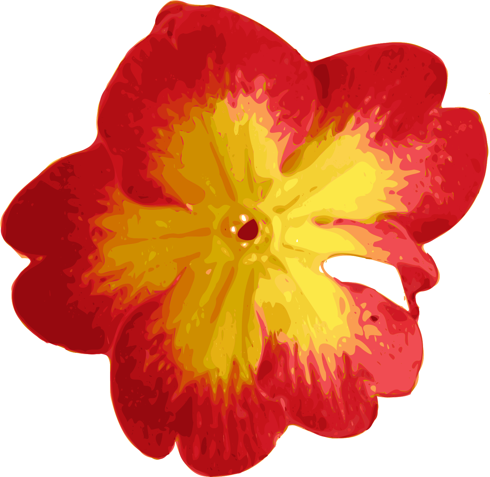 Yellow Red Flower Clipart - Png Download (1600x1600), Png Download