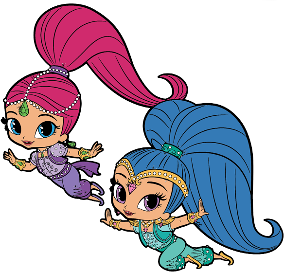 Shimmer And Shine Logo Transparent And Png Clipart - Shimmer And Shine Blue (592x566), Png Download