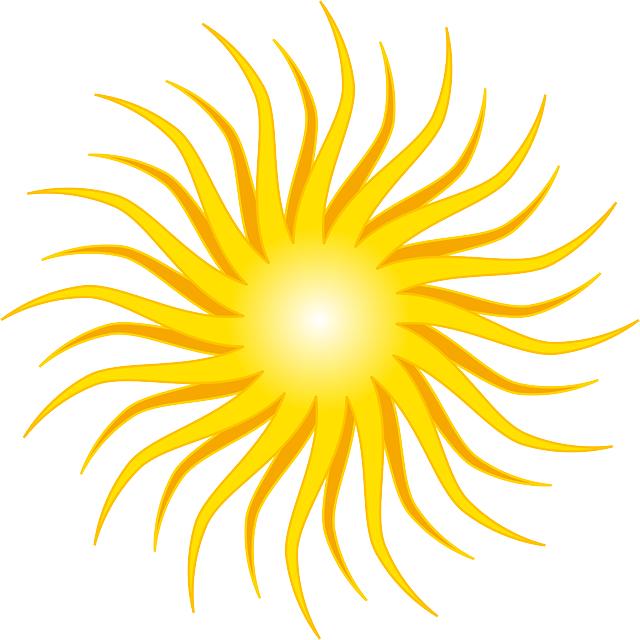 Yellow, Sun, Round, Orange, Rays, Shine - Sun Yellow Art Drawing Clipart (640x640), Png Download