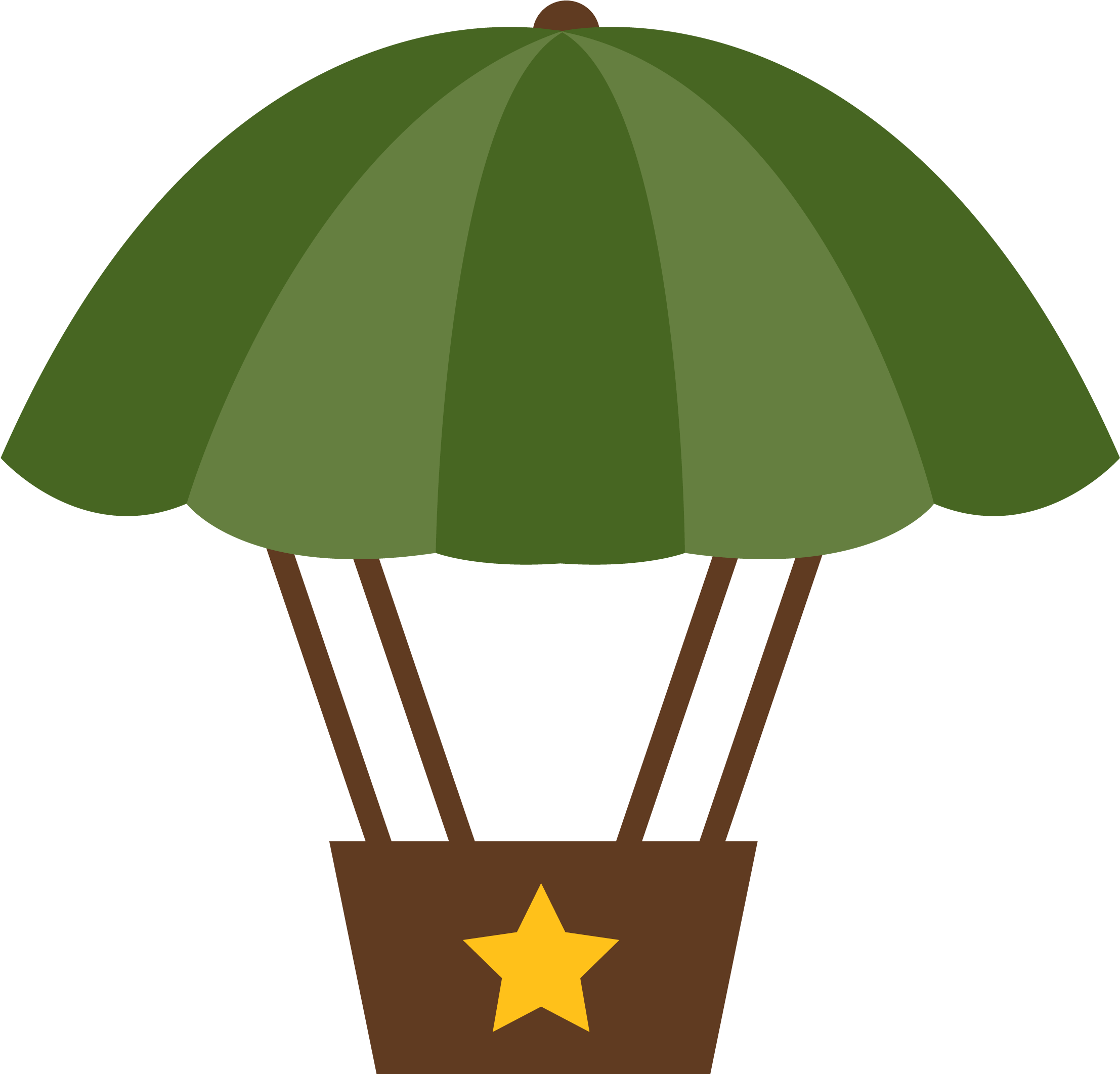 Photo By Daniellemoraesfalcao Minus - Green Parachute Clipart - Png Download (2550x2309), Png Download