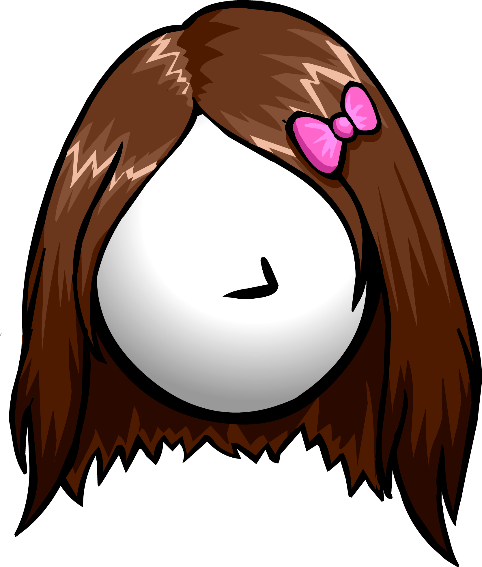 Red Hair Clipart Club Penguin - Club Penguin Hairstyles - Png Download (1670x1965), Png Download