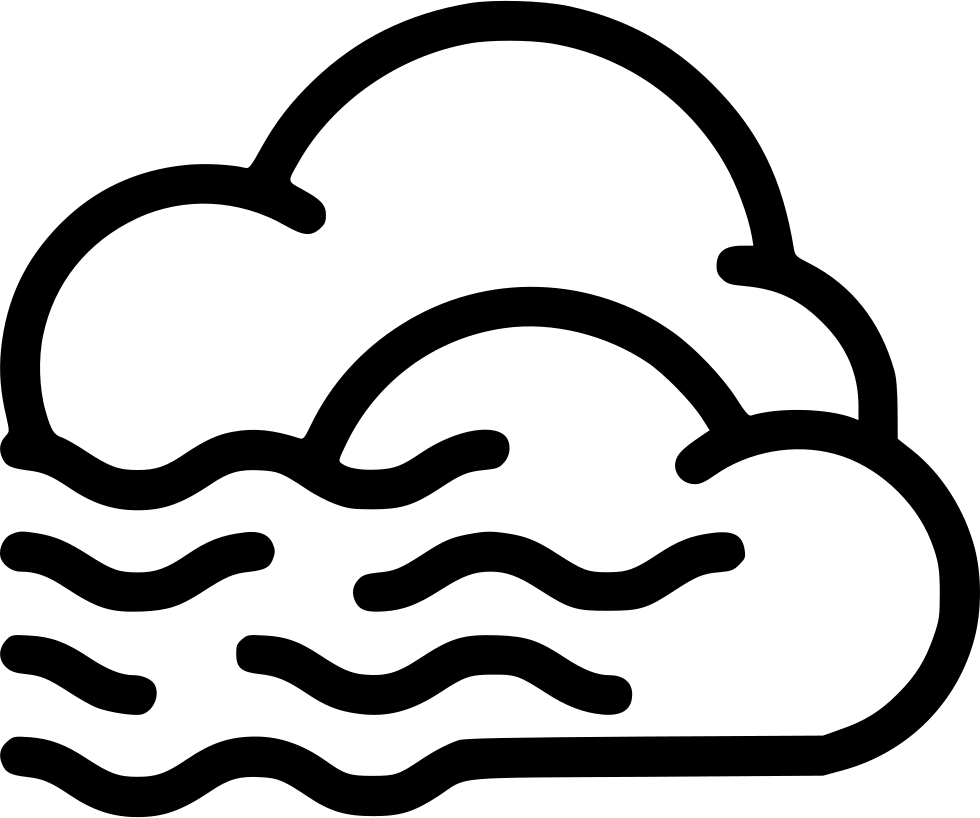 Drawing Fog Stylized - Foggy Icon Clipart (980x818), Png Download