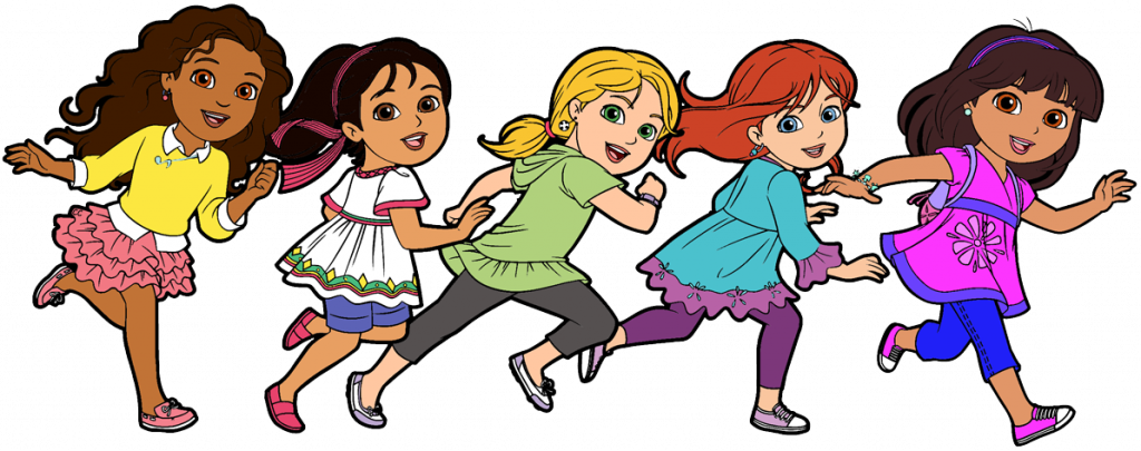 School Friends Clipart Dora And Friends Clipart Cartoon - Dora And Friends Art - Png Download (1024x405), Png Download