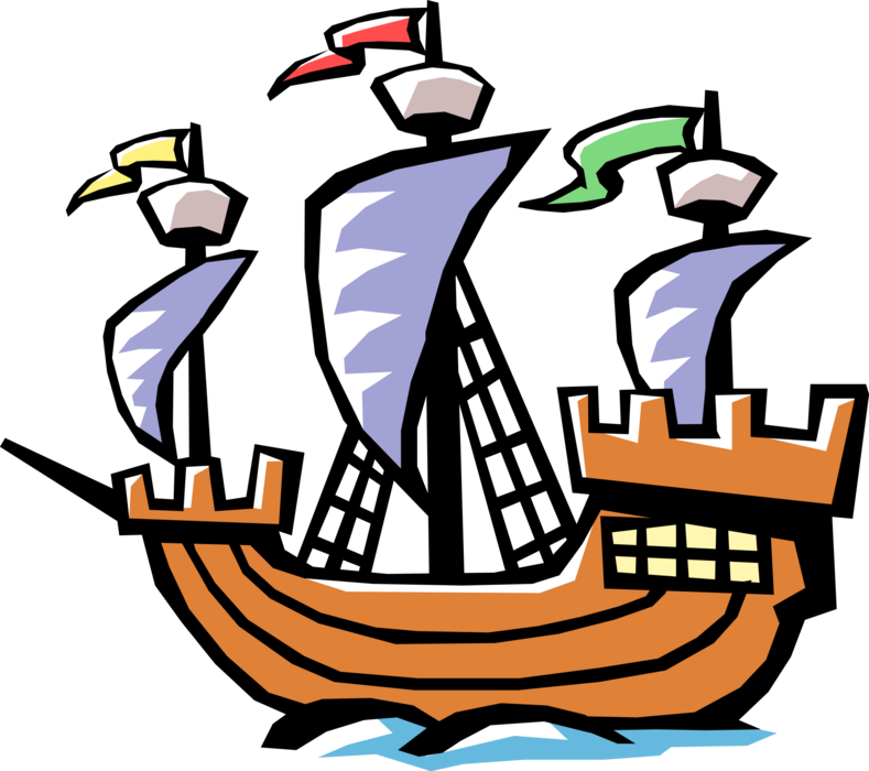 At Getdrawings Com Free - Christopher Columbus Ship Cartoon Clipart (789x700), Png Download