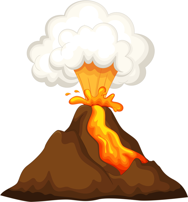 Volcano Png Clipart - Transparent Background Volcano Clipart (722x800), Png Download
