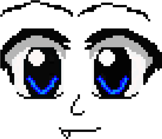 Anime Nose Png - Pixel Art Anime Eyes Clipart (691x591), Png Download