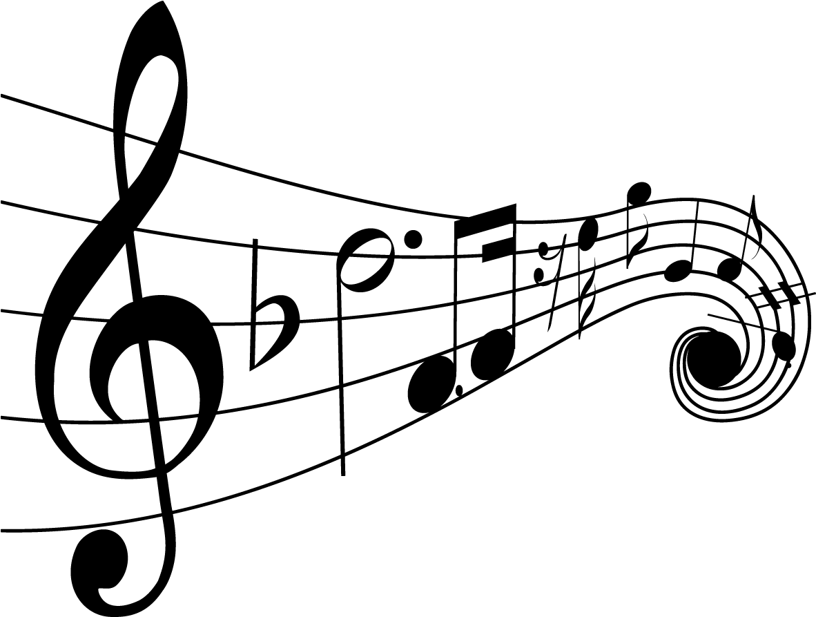 Music Notes Clipart Black And White - Png Download (1223x934), Png Download