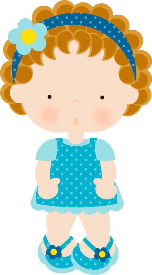 Sewing Clipart Art Craft Fair - Cartoon Little Curly Hair Girl - Png Download (497x900), Png Download