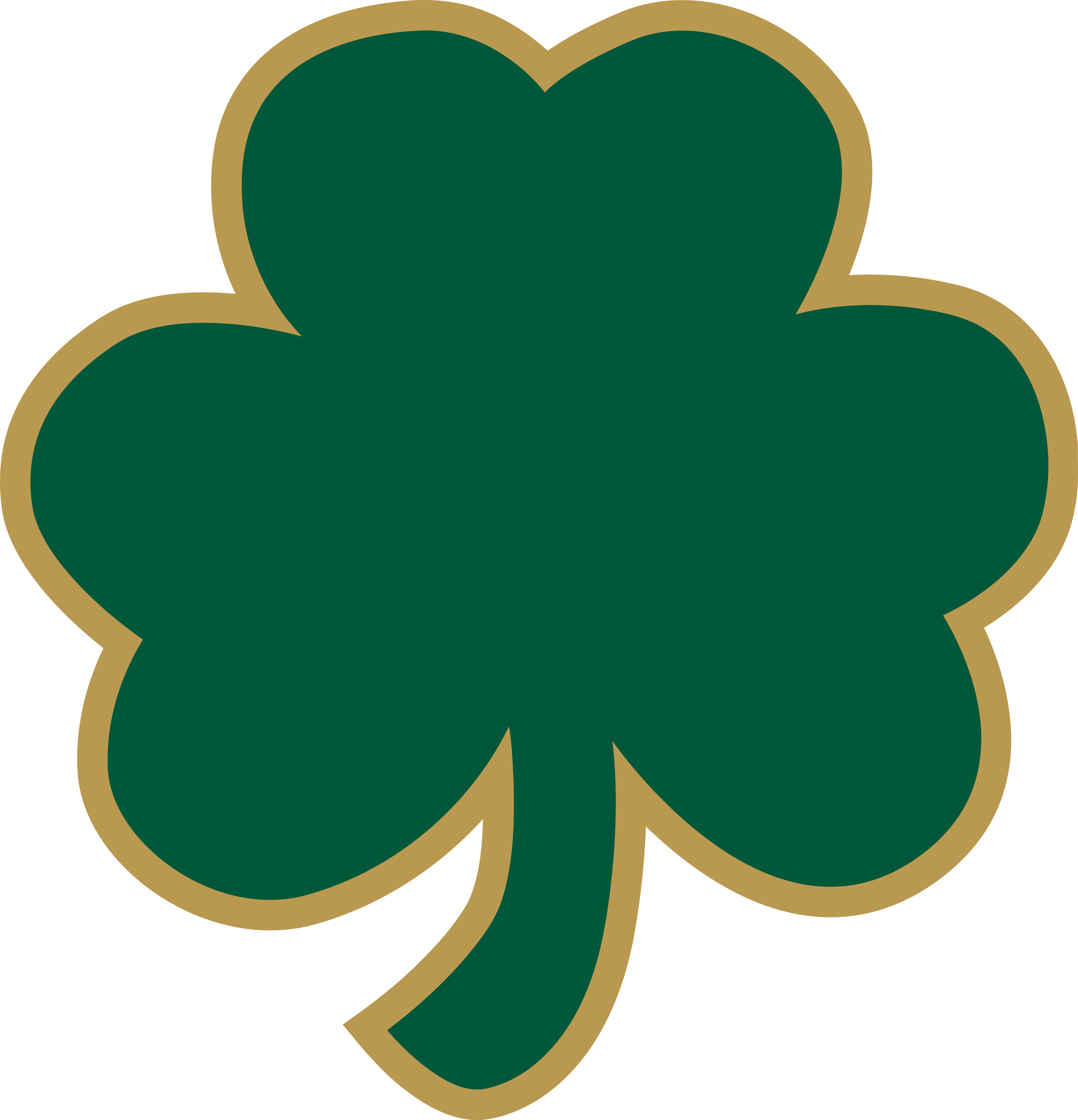 Shamrock Leaf Clip Art - 4 Leaf Clover Vector Art Free - Png Download (3000x3116), Png Download