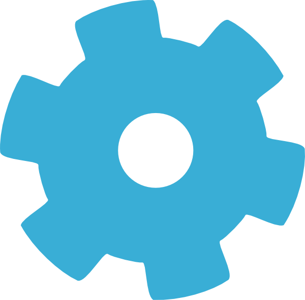 Blue Gear Wheel Png, Svg Clip Art For Web - Blue Gear Icon Clipart Transparent Png (600x589), Png Download