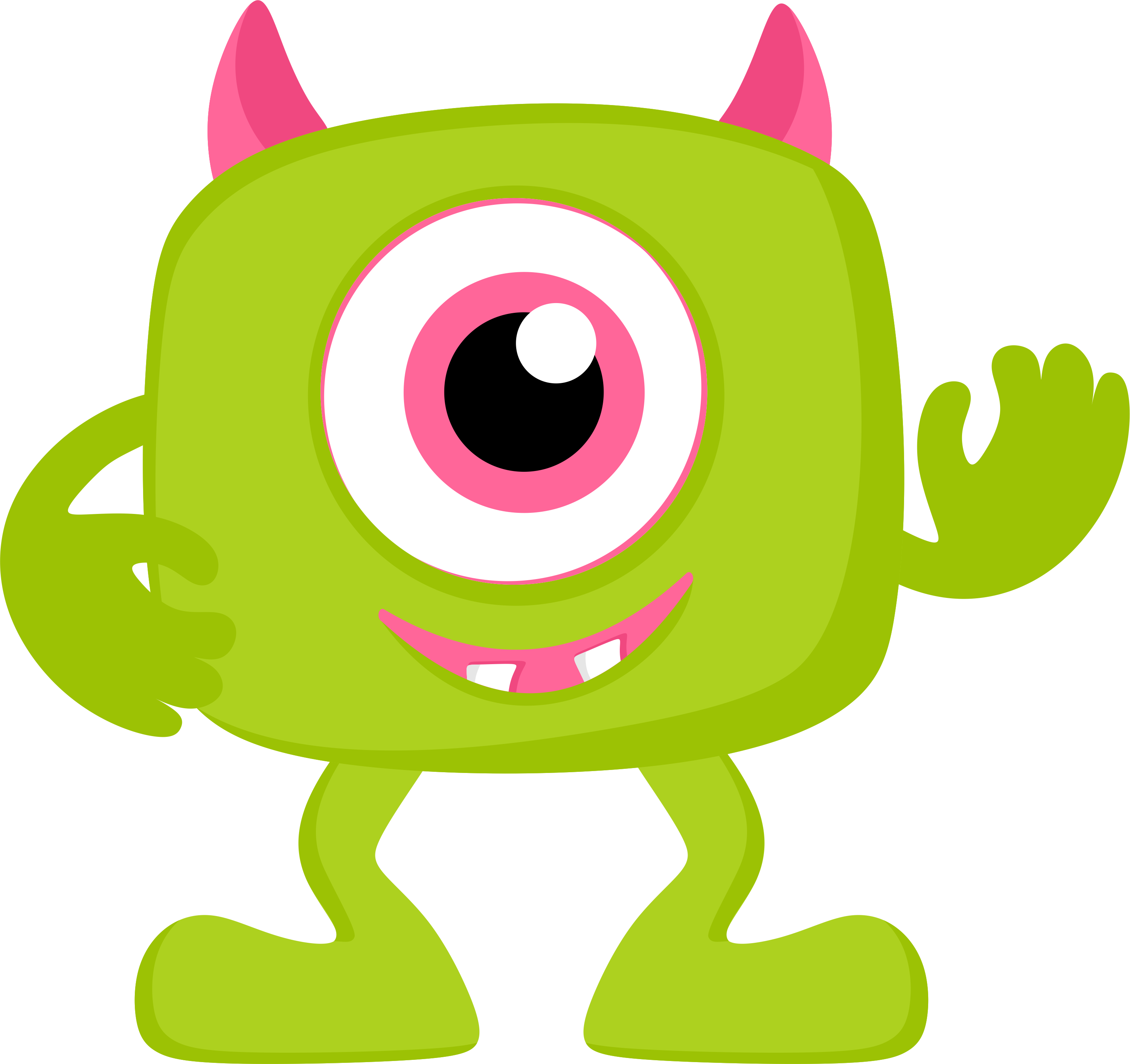 B *✿* De Minus Monster Face, Monster S, Kids Mania - Monsters Inc Baby Clipart - Png Download (3001x2826), Png Download