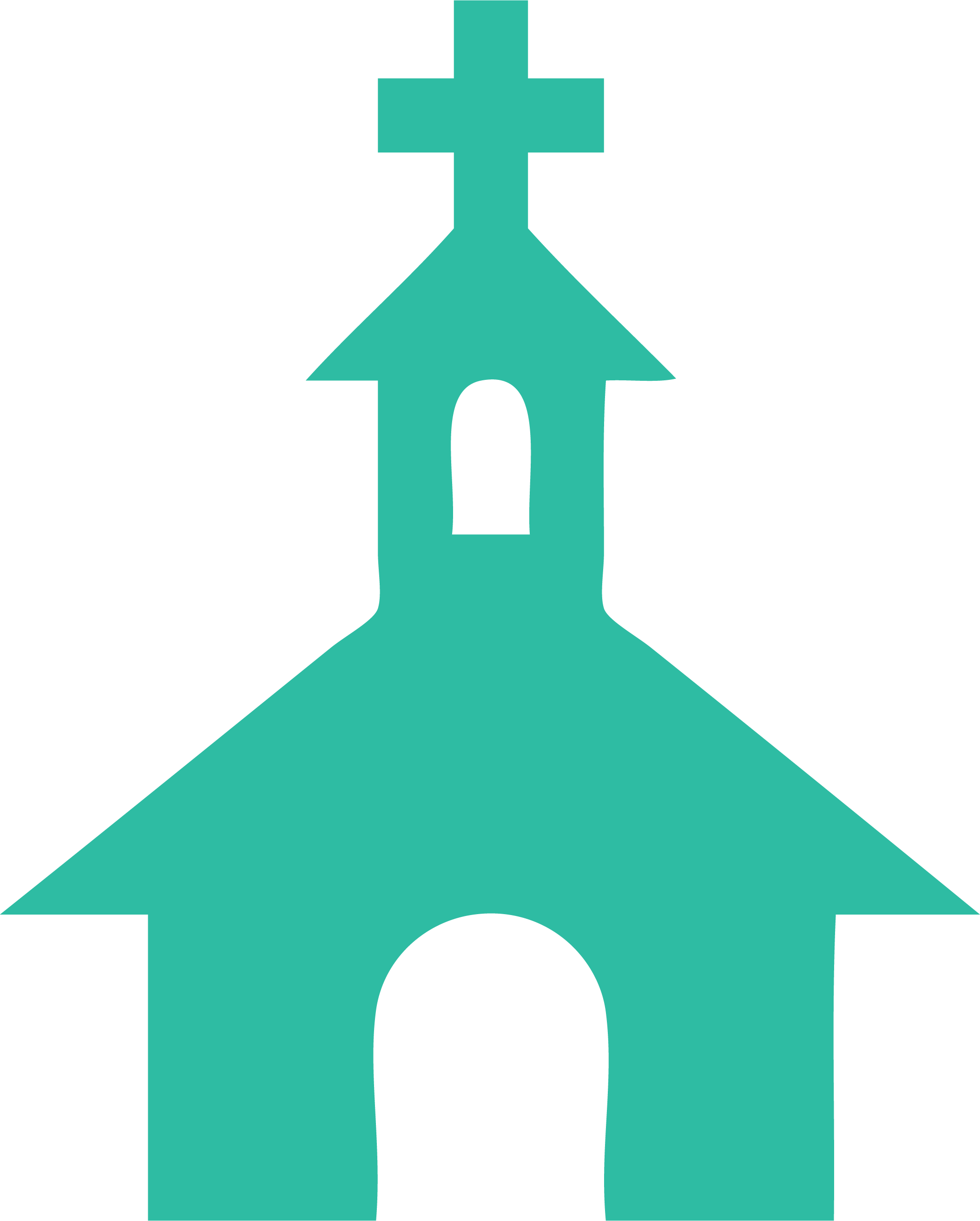 Transparent Crucifixion Of Jesus Clipart - Church Symbol On A Map - Png Download (2096x2610), Png Download