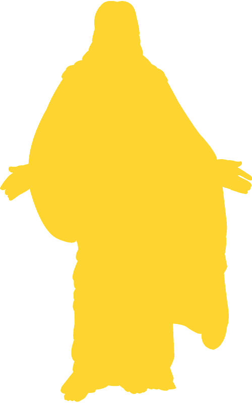 Silueta Del Rostro De Jesus Clipart (500x800), Png Download