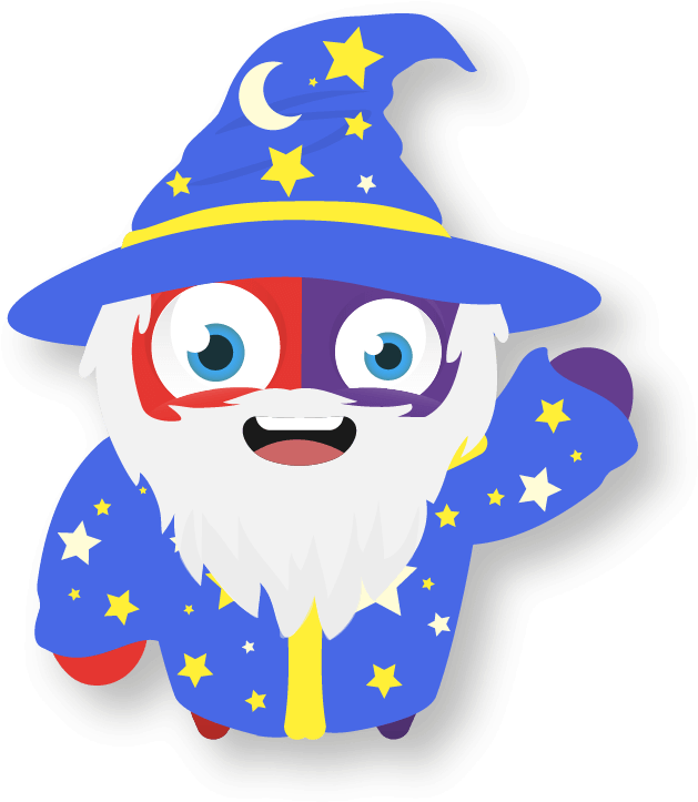 Emile Wizard- Grammar Game - Cartoon Clipart (669x756), Png Download
