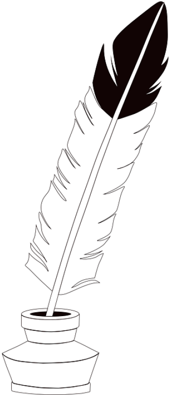 Перо С Мастило Clipart (400x800), Png Download