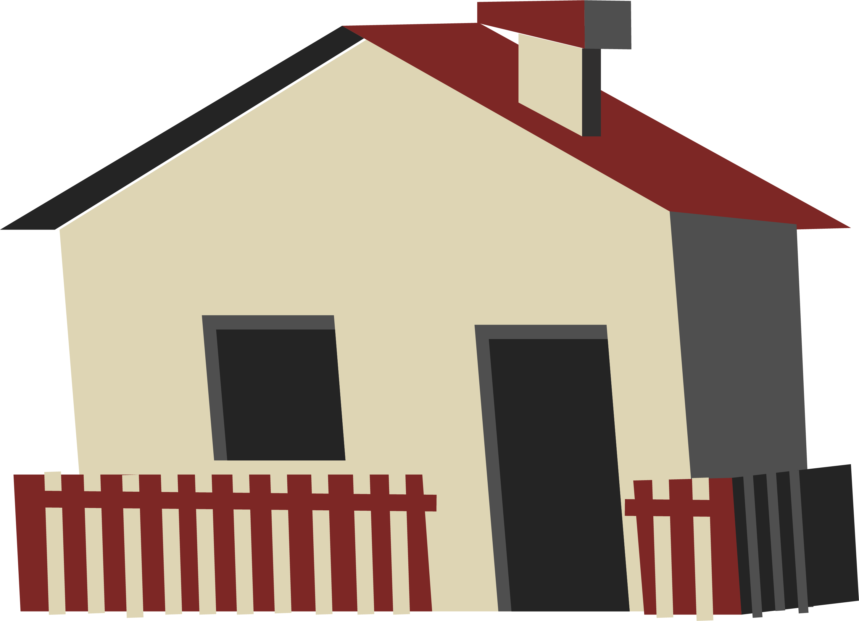 Picket Fence Clipart (2903x2099), Png Download