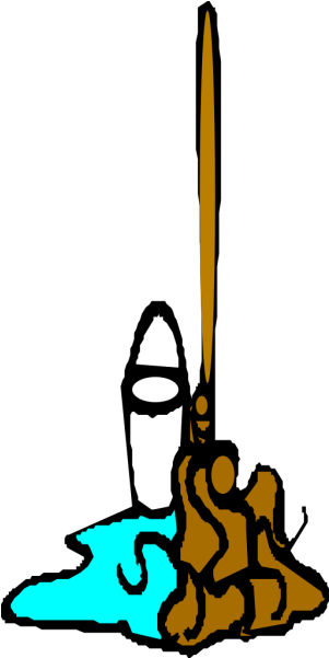 Mopping The Floor Png Images - Mop And Bucket Clipart (600x600), Png Download