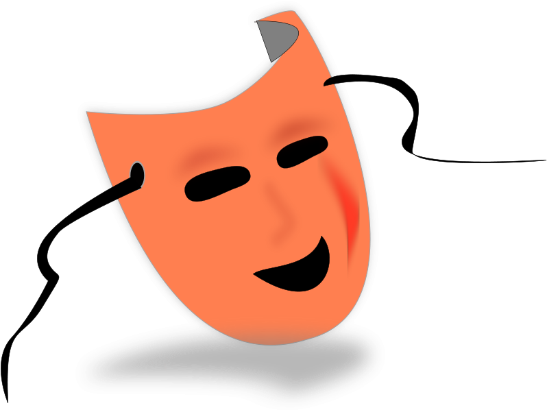 Acting Clipart - Halloween Mask Clipart - Png Download (800x610), Png Download