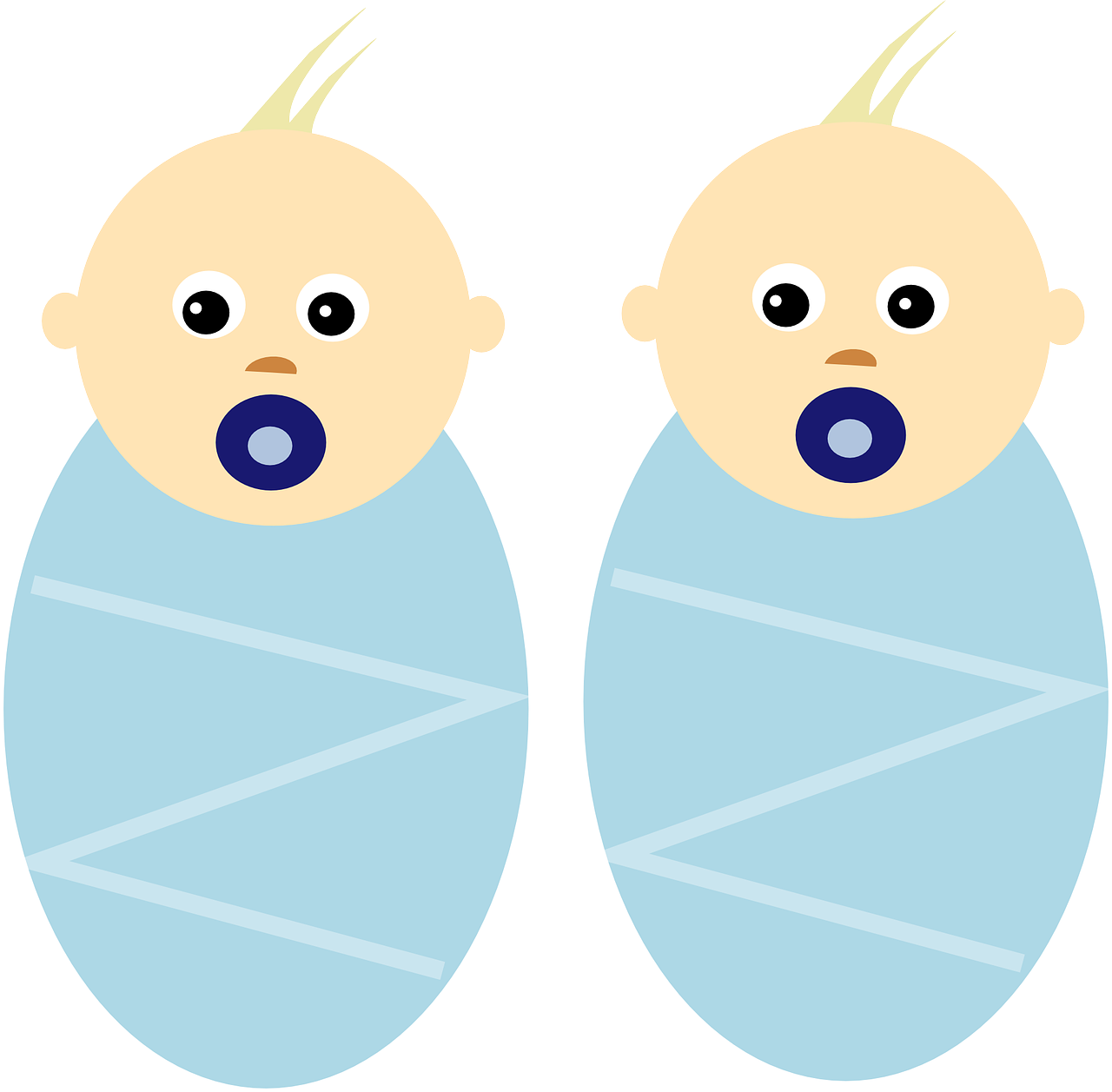 Twin Boys Clipart - Png Download (1280x1257), Png Download