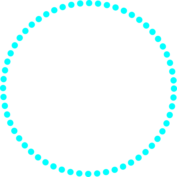 Azul Dotted Circle Clip Art At Clker - Transparent Background Dotted Circle Png (600x600), Png Download
