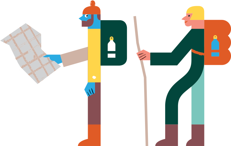 Hikers - Illustration Clipart (800x516), Png Download