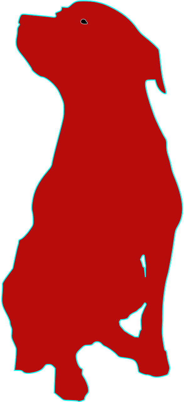 Transparent Sitting Dog Silhouette Png - Transparent Dog Silhouette Sitting Clipart (587x1281), Png Download