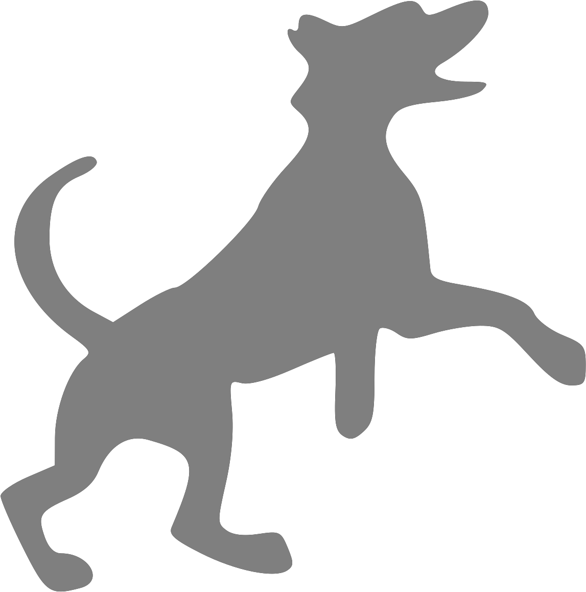 Dog Clip Art Silhouette Png Transparent Png (1600x1600), Png Download