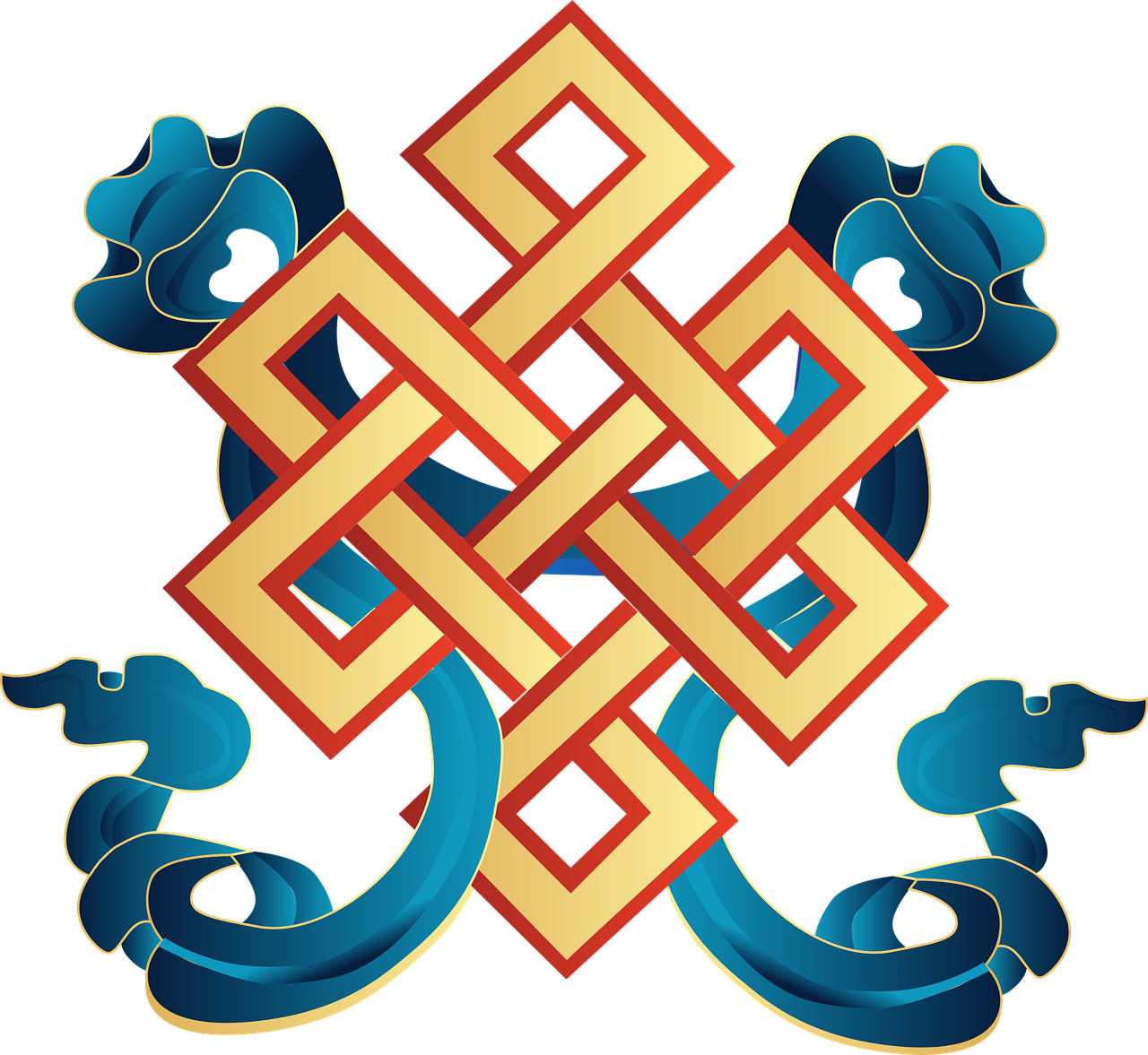 Jewelry, Vector Auspicious Symbol Mongolia Buddhism - Buddhism Four Noble Truths Symbol Clipart (1280x1177), Png Download
