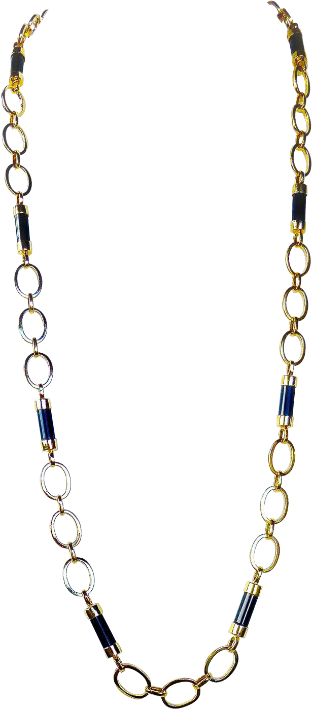 Picture Free Png Vintage K Gold Oval Picture Library - Necklace Clipart (615x1397), Png Download