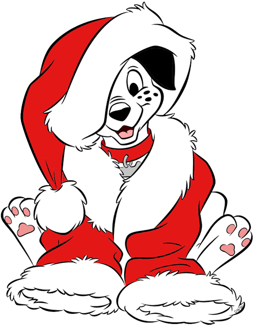 101 Dalmatians Christmas Clip Art - 101 Dalmatians Christmas Clipart - Png Download (507x652), Png Download