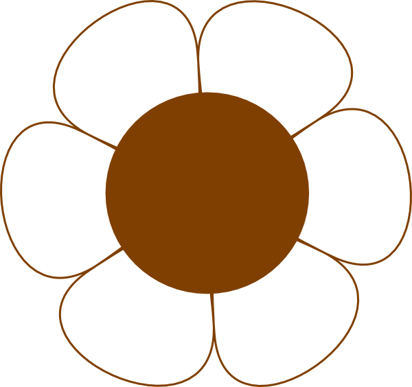 Brown Flower Clipart Clip Free Brown Flower Clip Art - Brown Flower Clip Art - Png Download (600x564), Png Download