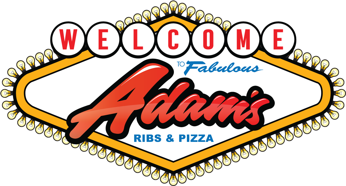 Adam S Rib Clipart Svg Black And White Stock Adam"s - Adams Ribs And Pizza - Png Download (1266x718), Png Download