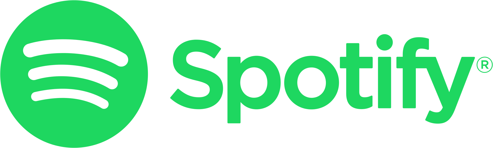 Spotify Green Logo Clip Arts - Spotify Logo Png Transparent (2000x601), Png Download