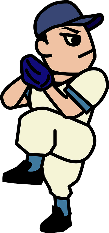 Pitcher Baseball Sports Clipart - Png Download (375x800), Png Download