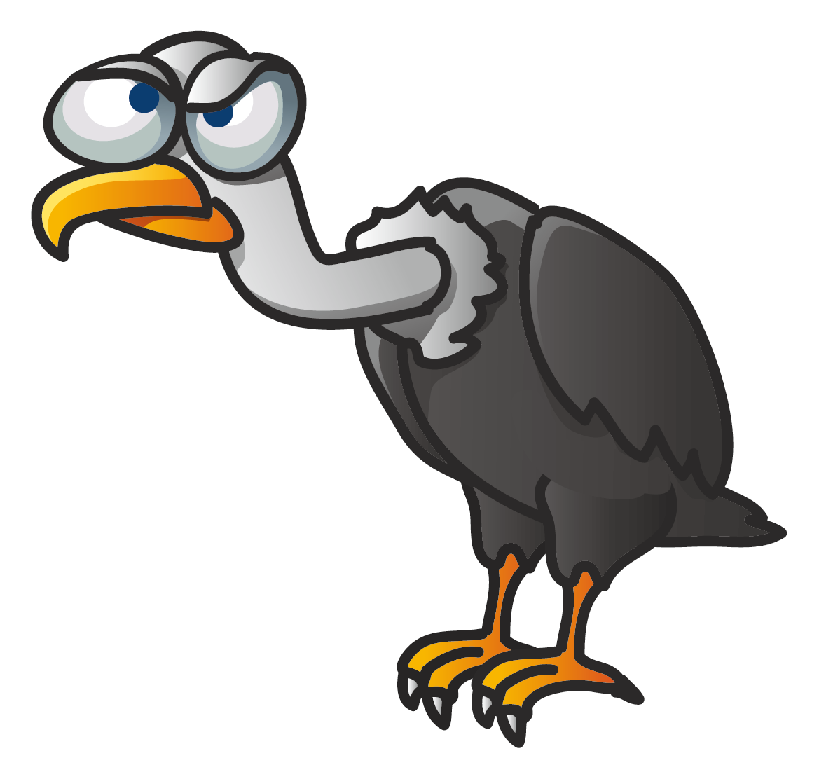 Bird Vulture Cartoon - Vulture Cartoon Png Clipart (1169x1112), Png Download