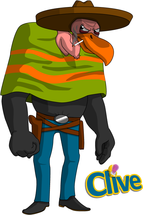 View Media - Cartoon Wild West Vulture Clipart (553x800), Png Download