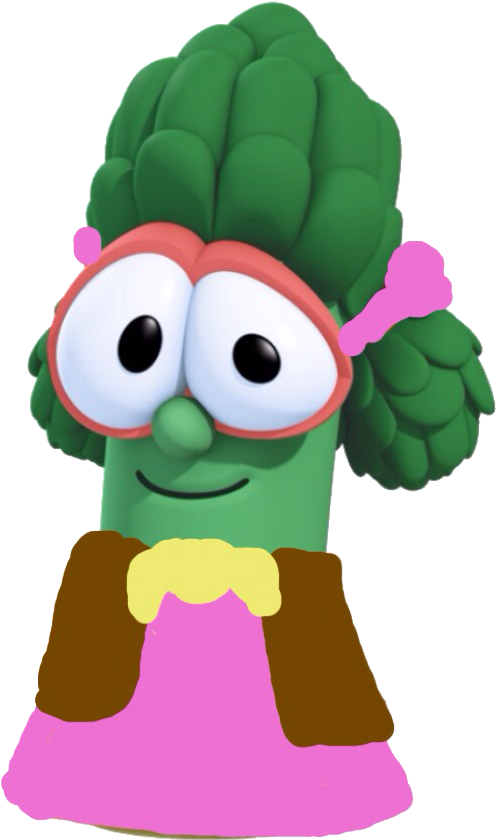 Asparagus Clipart Veggietale - Female Veggie Tales Characters - Png Download (768x1024), Png Download